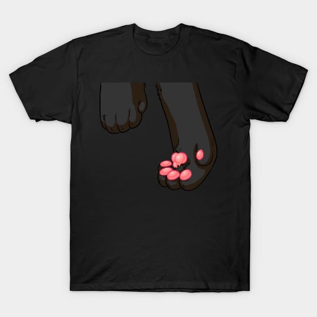 Playful Black Shorthair Kitty T-Shirt by Cherushii78